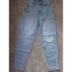 wild fable Light Blue High-Rise Distressed Jeans